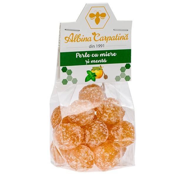 Perle cu miere si menta Albina Carpatina – 100 g
